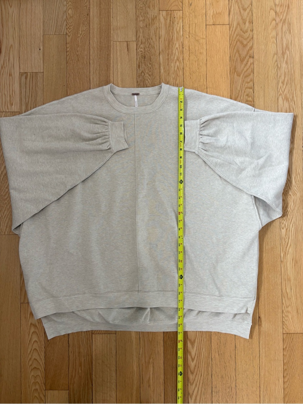 We The Free Free People Cozy Camden Sweatshirt L Beige Cream Oversized Pullover - Picture 5 of 10